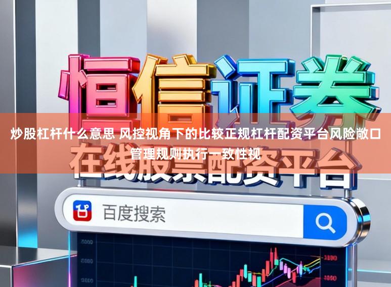 炒股杠杆什么意思 风控视角下的比较正规杠杆配资平台风险敞口管理规则执行一致性视